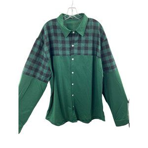 NWT Coofandy Men's Casual Plaid Long Sleeve Button-Down